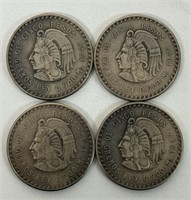 (4) 5 PESO MEXICO SILVER COINS