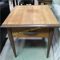 Wooden End Table with two tone wood work