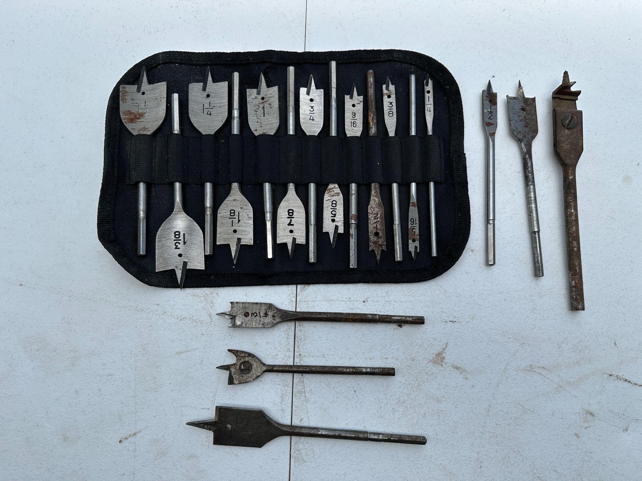 Lot Of Paddle Drill Bits