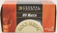 500 Rounds Federal Premium Gold Medal Target .22