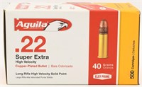 500 Rounds Aguila Super Extra High Velocity .22 LR