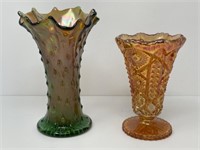 Northwood and Imperial Carnival Glass Vases