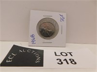 1968 CANADA 50% SILVER 25 CENTS