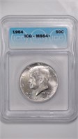 1964 Kennedy Half ICG MS64+