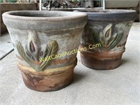 Large Planters  D.: 14” x 16”Lot Of 2