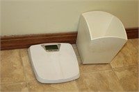 Bathroom Scale and Waste Basket