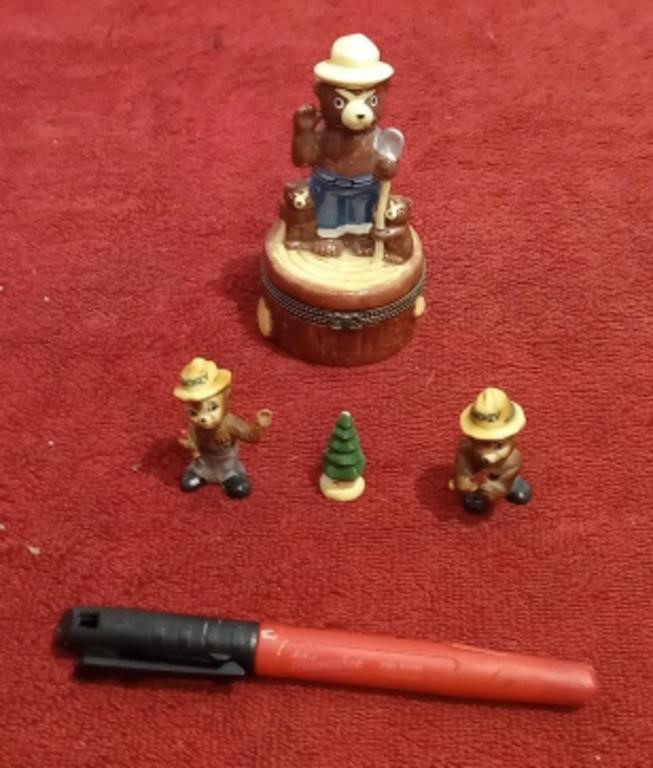 Smokey Bear And Friends Ceramic Figurines