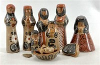 Tray- Tonala Mexican Terra Cotta Pottery Figurines
