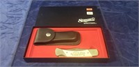 (1) Schrade Knife w/ Leather Case/Sheath & Box