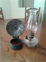 Oil lamp and reflector