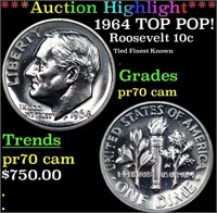 Proof ***Auction Highlight*** 1964 Roosevelt Dime