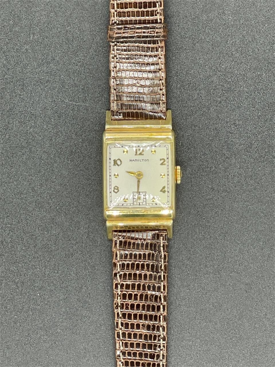 Hamilton 14k gold watch