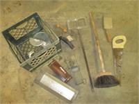 drywall tools and crate