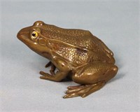 Fine Antique Bronze Frog Paperweight