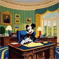 President Mouse Hand Signed by Charis