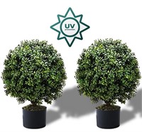 Set of 2-Pre-Potted 24 Inch High Artificial