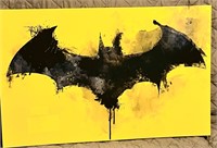 Batman Logo Print on Canvas