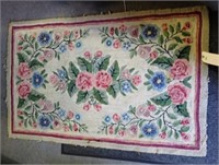 FLORAL RUG - AS FOUND