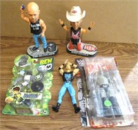 WWE Bobbleheads, Action Figures & Benwolf Figure