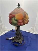 Table Lamp w/Painted China Shade 16"