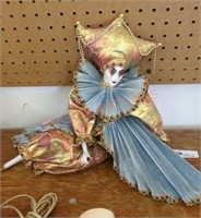Porcelain Venetian jester doll