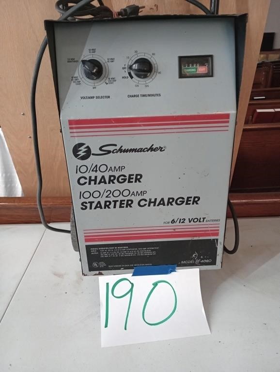 SCHUMACHER 6/12 VOLT STARTER / CHARGER