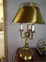 Brass Lamp on Desk