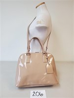 Express Large Glossy Tan Handbag
