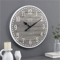FirsTime & Co. Gray Arlo Wall Clock, Large Vintage