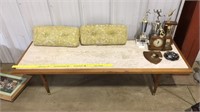 MID CENTURY MODERN MARBLE TOPPED COFFEE TABLE
