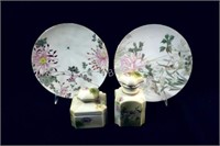 Nippon Hand Painted Vanity Set & Display Plates
