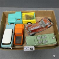 Early Plastic & Metal Friction Toy Cars - Trucks