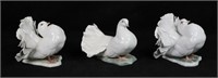 3 Rosenthal Porcelain Dove Figures