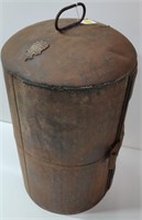 Military 1900s Bear Skin Cap Transport Tin