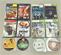 X-Box 360 & Playstation 2 Game Lot Untested