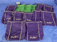 Crown Royal Bags, 9 Small, 4 Large