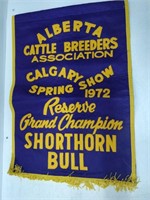 1972 calgary cattle breeder banner & picture