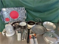 Pans, utensils, chopper and more