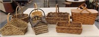 7pc Handmade Basket Lot