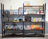 Shelving Unit & All Contents - Gardening, Tools