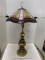 Lamp with Stained-Glass Shade