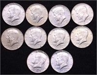 10 40 % SILVER HALF DOLLARS