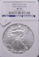 2000 NGC MS69 SILVER EAGLE