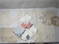 Vintage handkerchieves and doilies