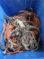 Tote lot of Extension Cords