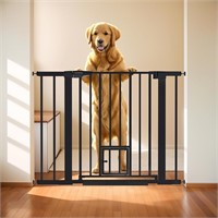 36" High Extra Tall Baby Gate with Cat Door,