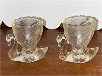Swan Pressed Glass Egg Cups