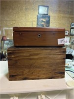 2 Wooden Trinket Boxes