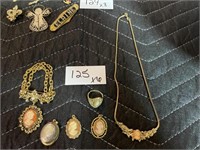 6 Cameo Jewelry Pieces