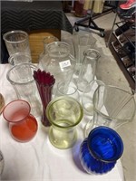 14 Assorted Glass vases